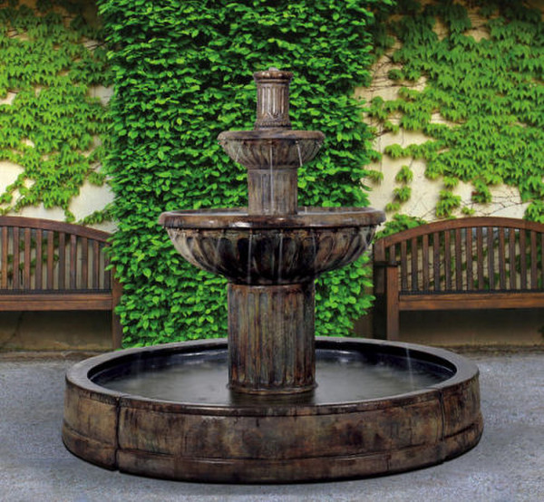 Fluted Fountain In Valencia Pool Roman Large Estate Decor Statuary